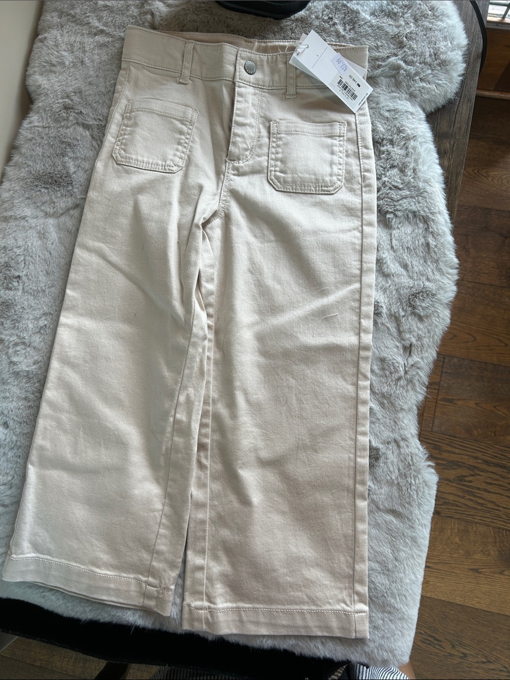 Janie and Jack Cream Wide-Leg Kids Pants